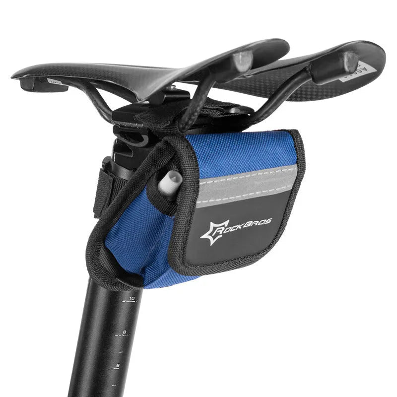 Bicycle puncture repair kit with maintenance tools in a frame-mounted storage set for the upper tube