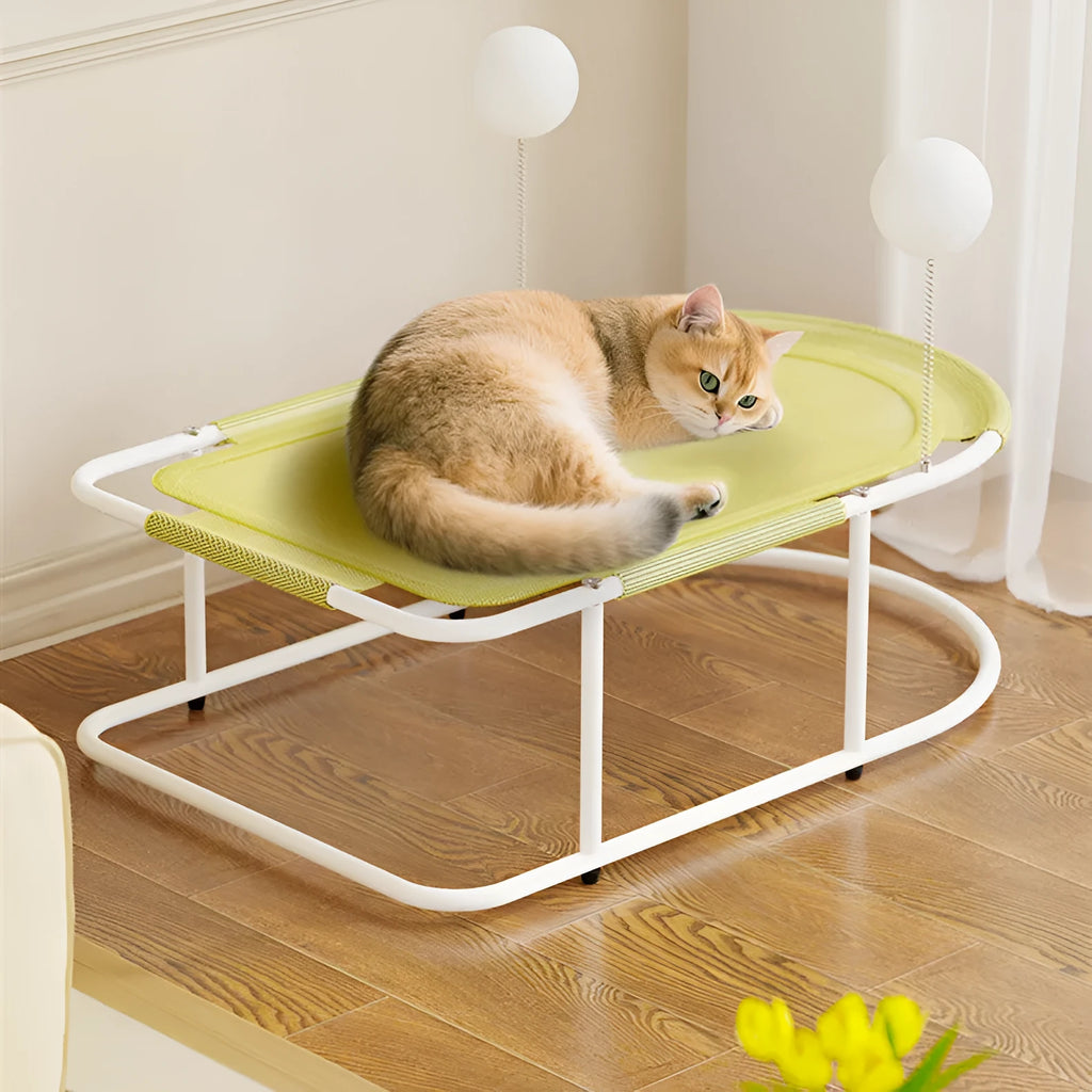 Large grey fabric pet kennel with bracket design for cats and small dogs.