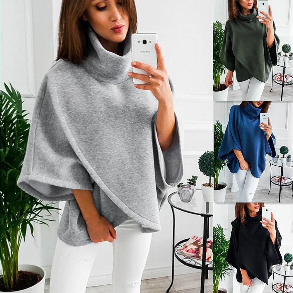 Women's longline batwing sleeve cardigan in fake two-piece style with button placket