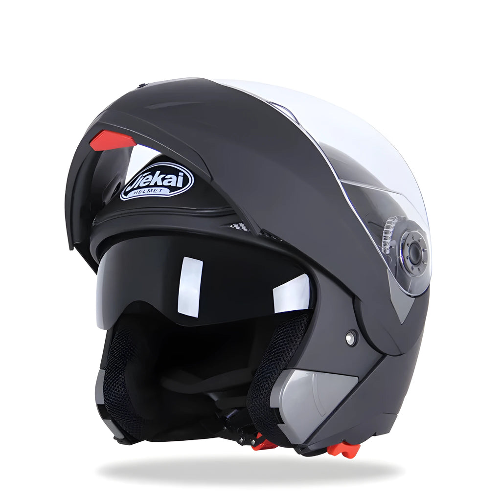Plastic motorcycle helmet in selected colour with 36cm length 27cm width