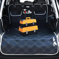 Black car trunk pet mat 185x103cm made from 600D Oxford cloth with pocket storage for dog travel