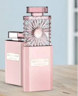 Pink USB perfume fan with rechargeable battery for personal fragrance diffusion
