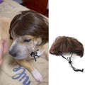 Nylon fibre pet wig in black explosive head style for head circumference 30 to 60 cm
