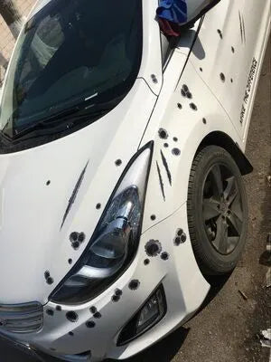 Car scratch simulation bullet hole crack sticker 21x30cm vinyl decal four styles