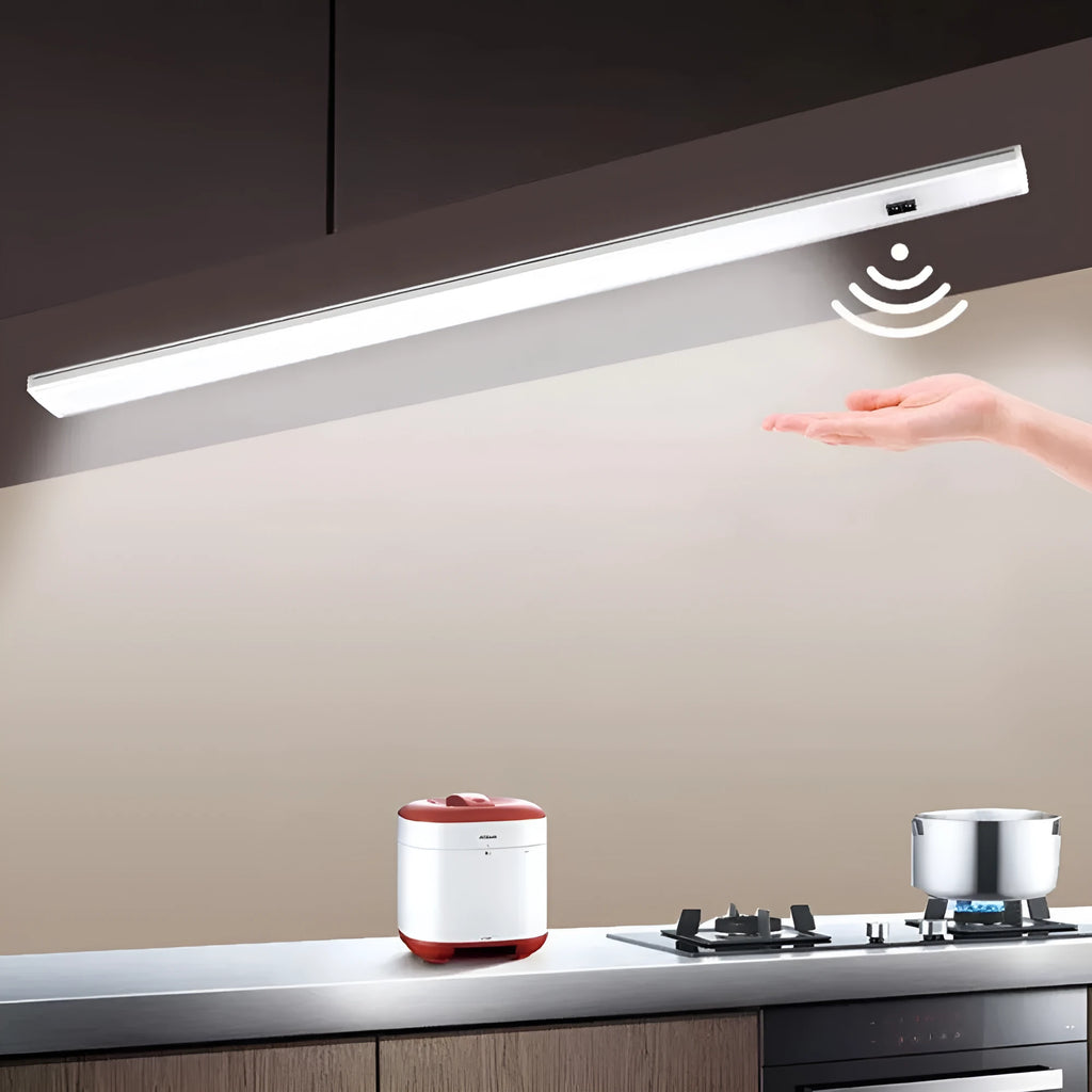 Aluminium profile LED strip bar light in three lengths for cabinet and bookcase lighting.