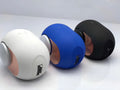 Small golden egg shaped wireless Bluetooth speaker in black white or blue colour