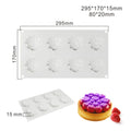 Round silicone cake mould with 8 bubble tower pattern for baking and dessert making