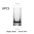 Light luxury crystal glass thick bottom lace whiskey glass on table