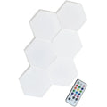 Hexagon quantum wall lamp with plastic shade, G4 holder, 103 x 90 x 30 mm, modular 1 3 6 10 lamp options