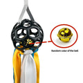 Interactive hollow ball pet toy with TPR sound mechanism in multiple colours for dogs and cats