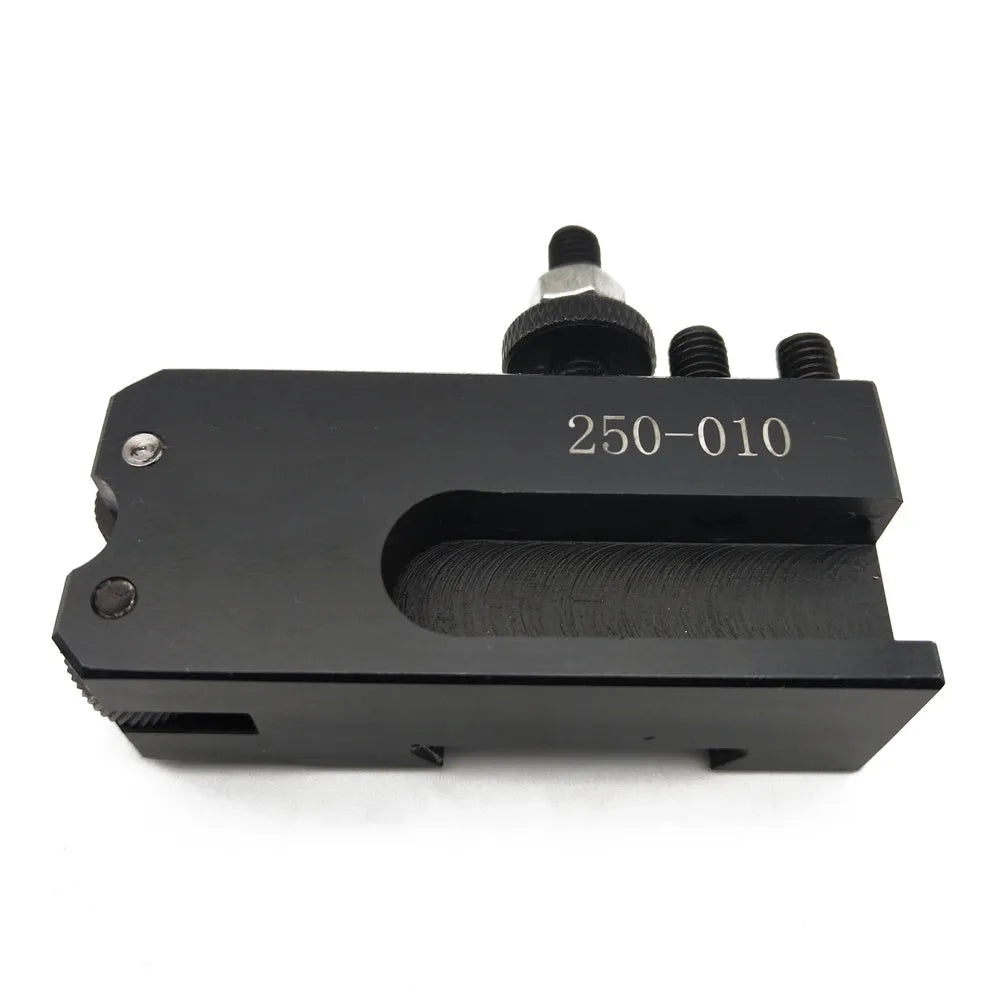 Machifit 250-000 wedge-type steel quick change tool post and holder for a woodworking lathe.