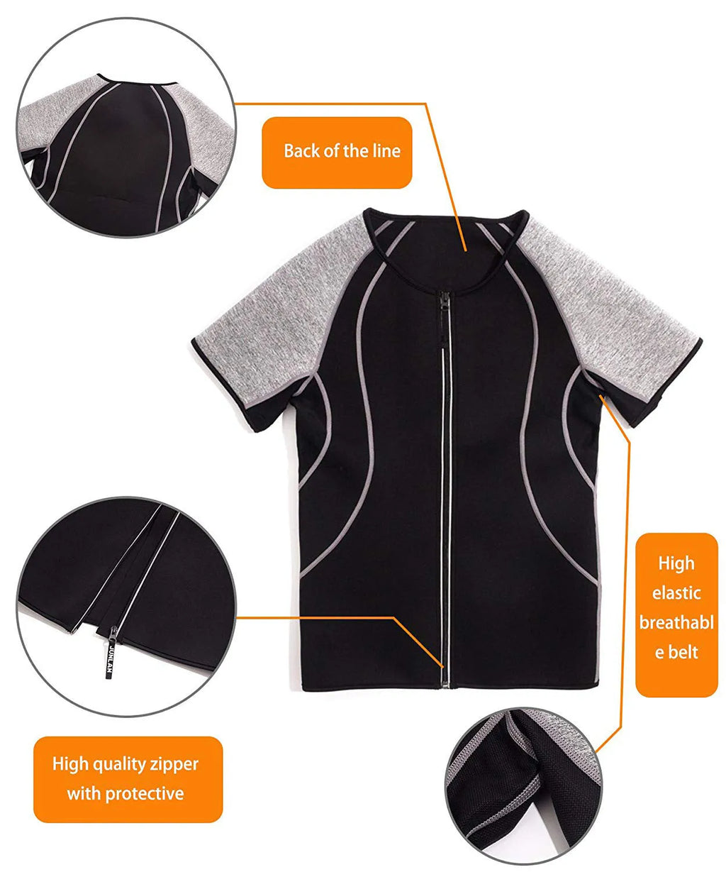 Men's grey chlorine fiber long sleeve sweat shirt for yoga and gym training