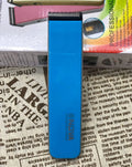 Electric hair clipper with removable blade head in black, blue, orange, red, or white colour options