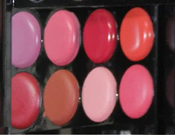 Three-layer makeup box set with 24-colour eyeshadow, 8-colour lipstick, 4-colour blush, 3 powder cakes, mirror and brushes