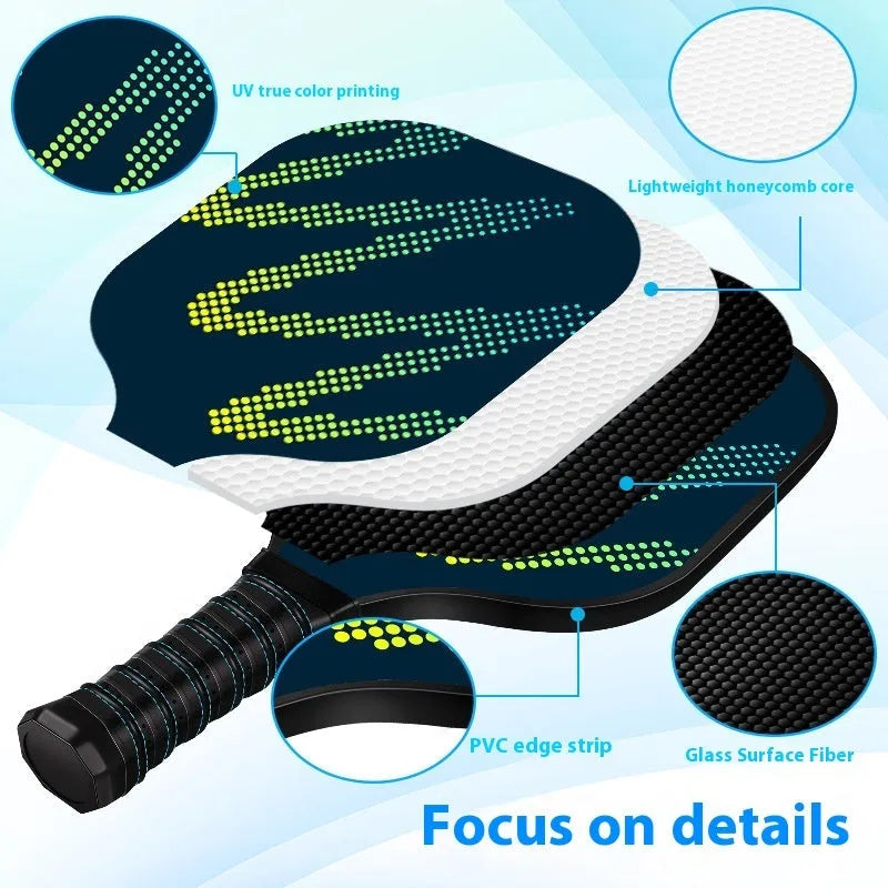 Fibreglass table tennis racket for outdoor sports with CZXPK00561 specification