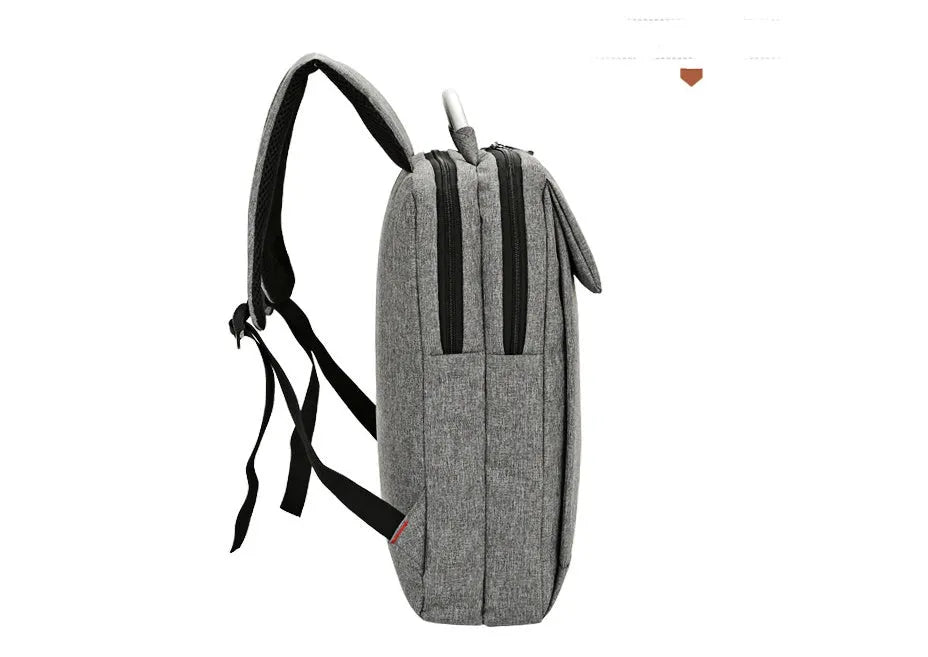 Nylon double shoulder business knapsack for 15 inch notebook PC with ID bag and mobile phone bag, available in four colours