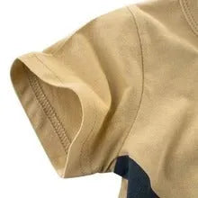 Children's T-shirt with animal print designs in cotton blend fabric available in multiple sizes