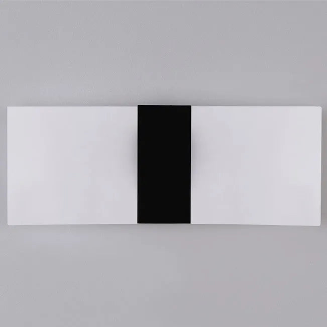 Modern acrylic wall lamp in silver finish with LED light, showing warm and white light settings.
