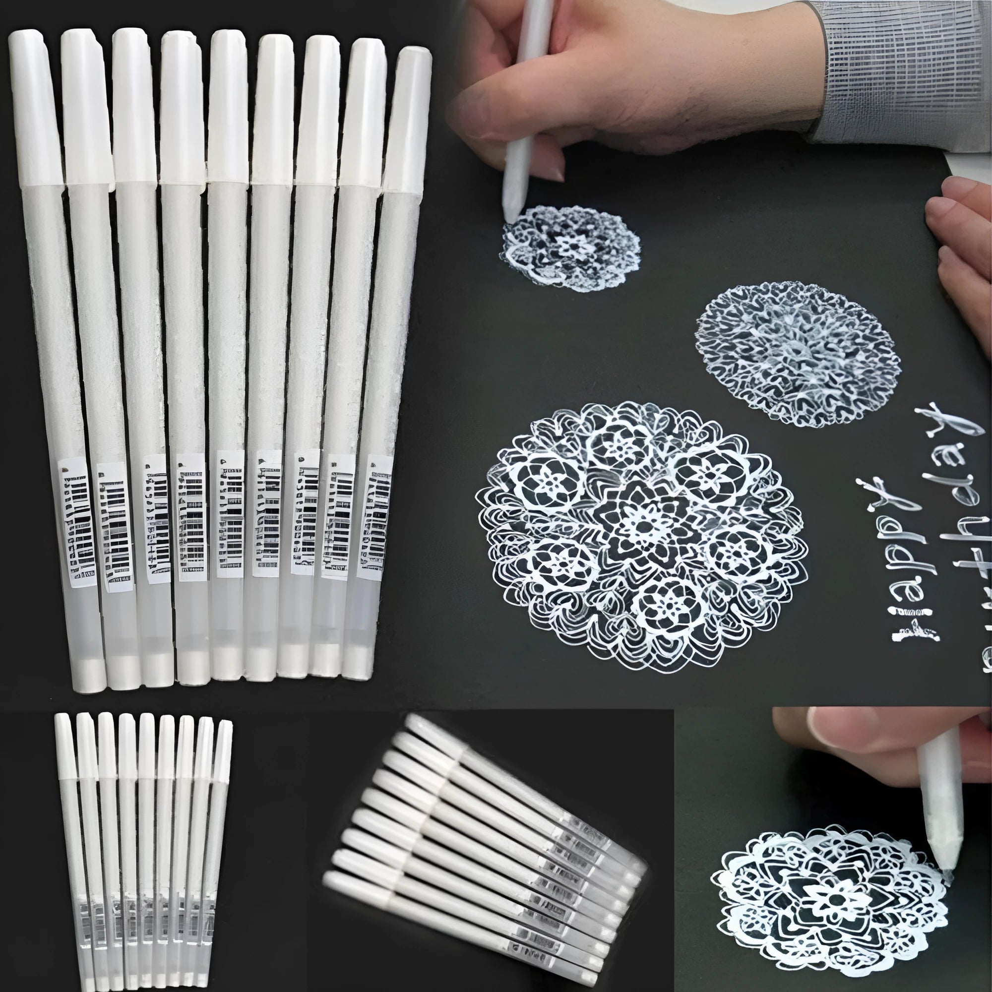 Touchnew black card highlight pen with 0.8mm tip for hand-painted stroke illustration