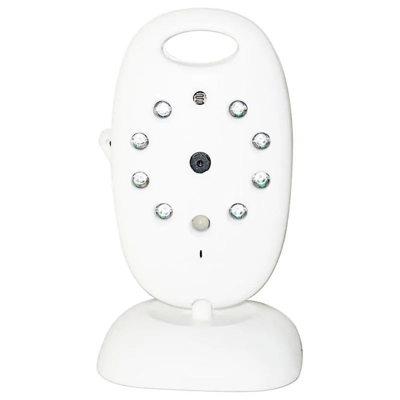 Wireless video baby monitor with 2 inch colour LCD, mini camera, night vision, and two-way intercom