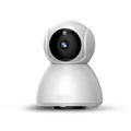 White 2MP 1080P wireless hemispherical indoor security camera with Wi-Fi and 64GB card slot