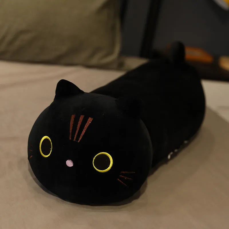 Large soft cartoon cat plush toy stuffed doll in multiple colours and sizes