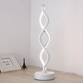 LED desk lamp with water wave acrylic shade, aluminium body, 220V push button switch, gold or white