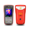 ET13S thermal imaging multimeter showing thermal camera display on its 2.8-inch screen.