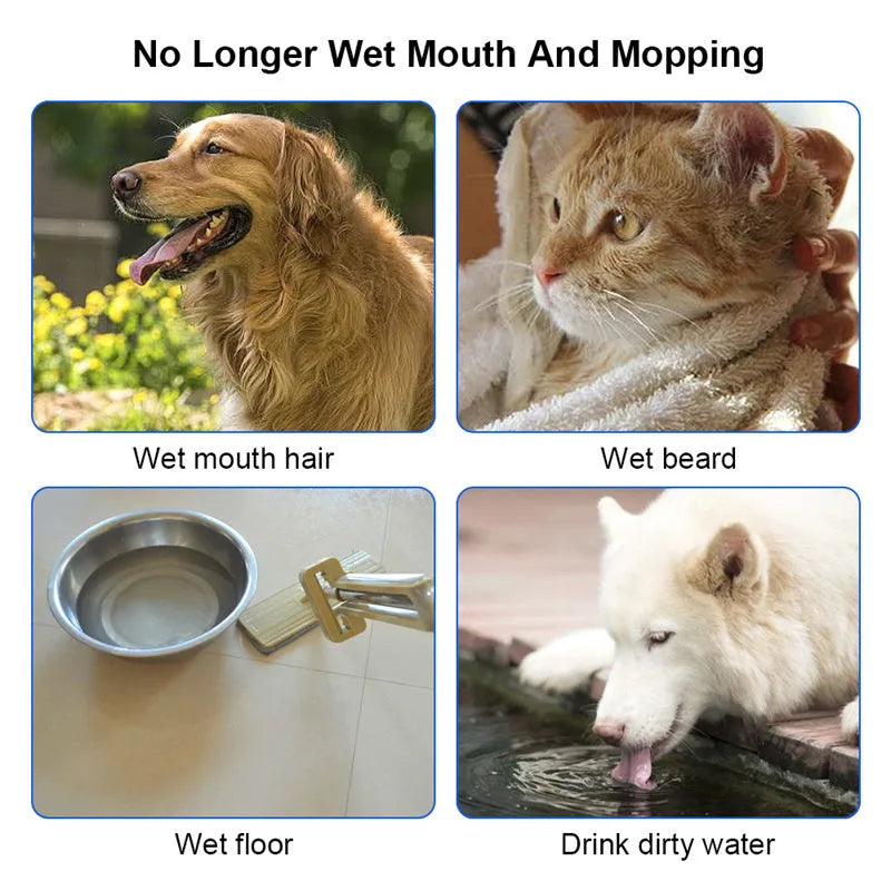 1.5L grey pet water bowl with floating plate, ABS and PP construction, anti-overflow design