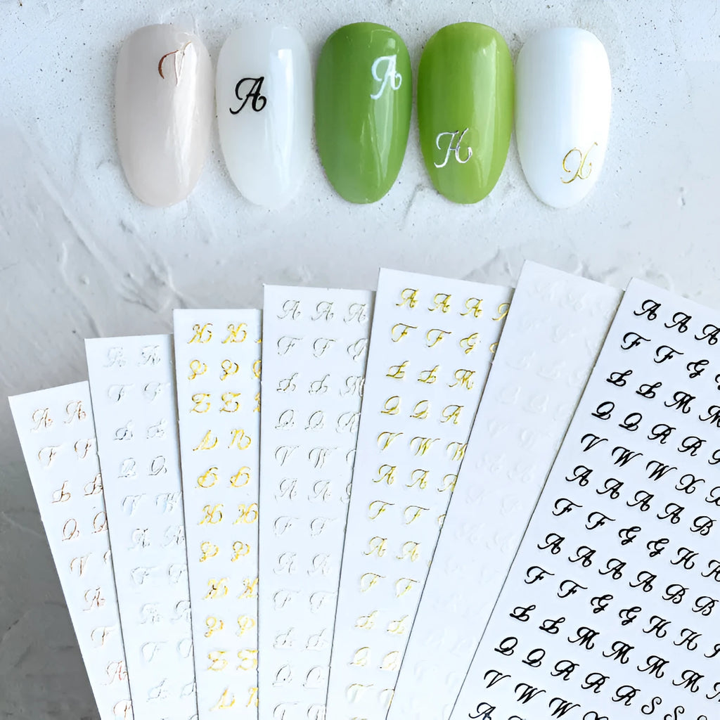 Women's gilding nail care sticker sheet in silver, gold, rose gold, white, and black colour options
