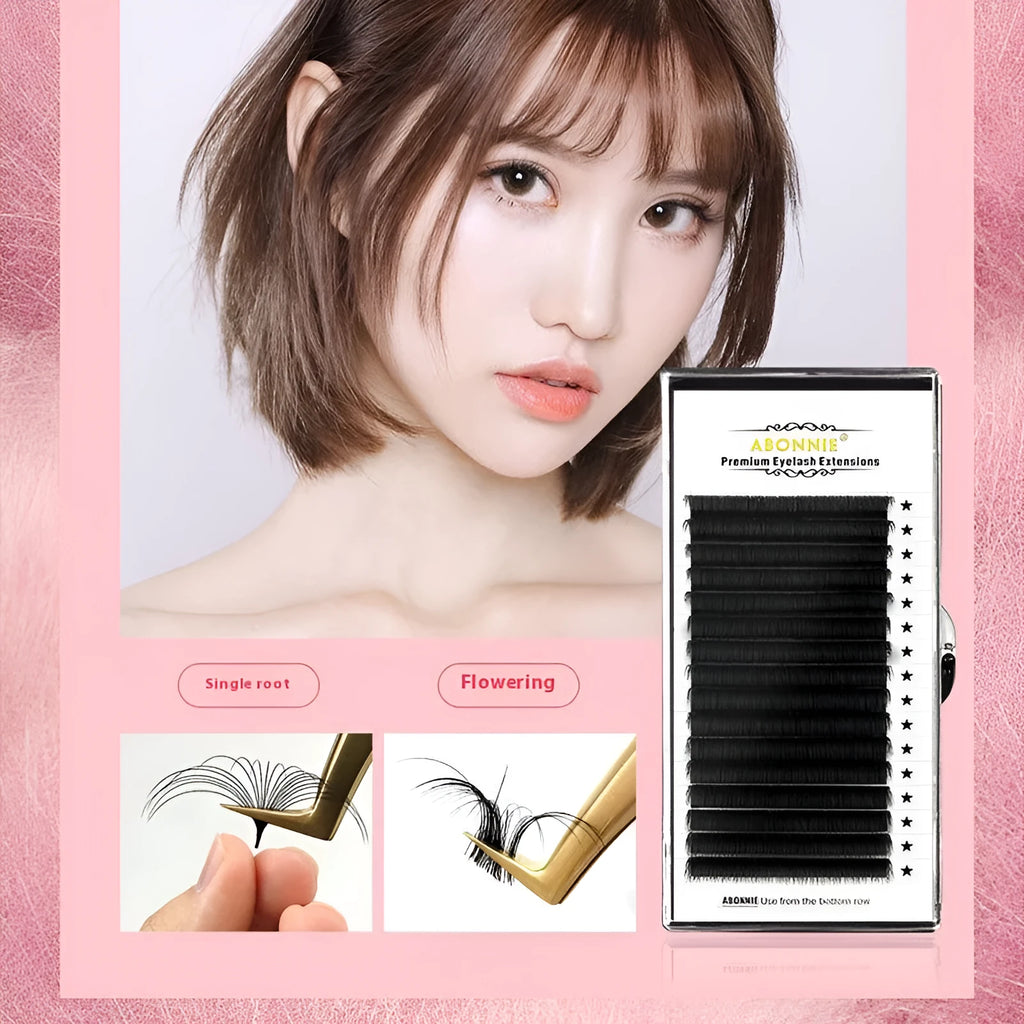 Close-up of 16-row dense false eyelashes in mink hair, showing matte texture and full length.