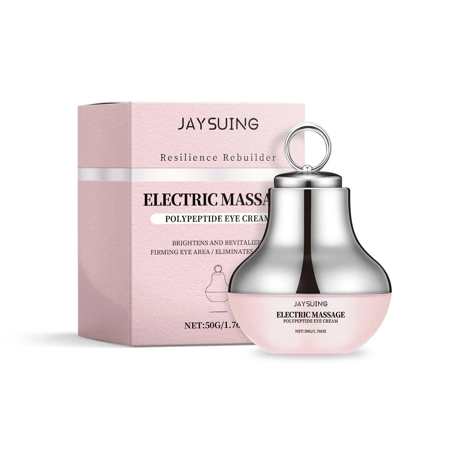 Electric firming eye cream device with massage head, 50g, 7.7cm by 11cm.