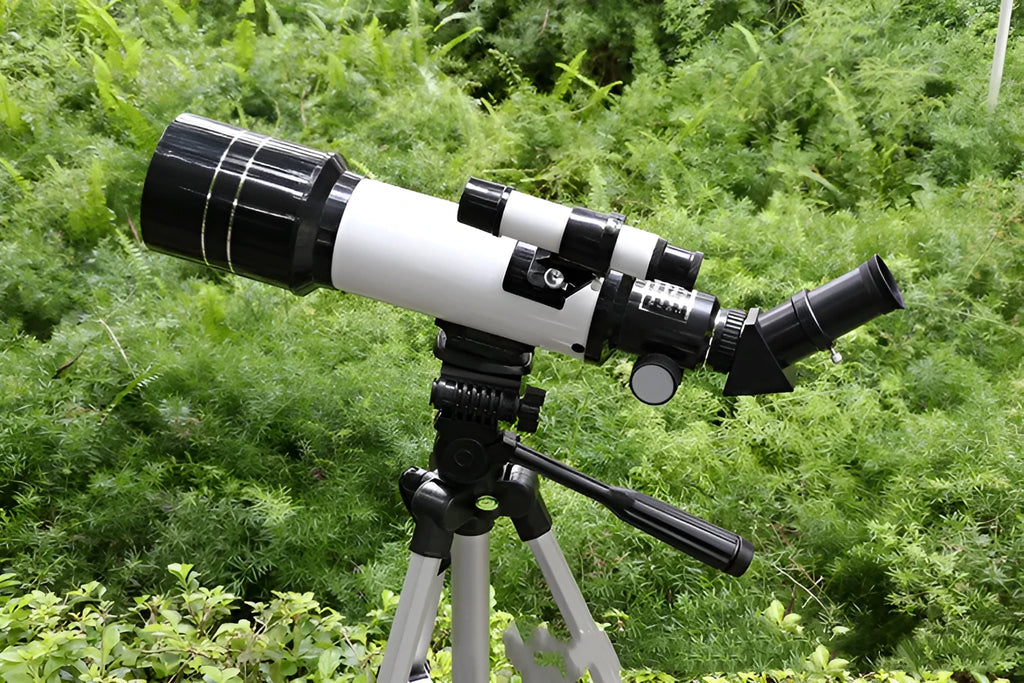 Children's dark blue astronomical telescope on adjustable tripod with 16X-66X magnification