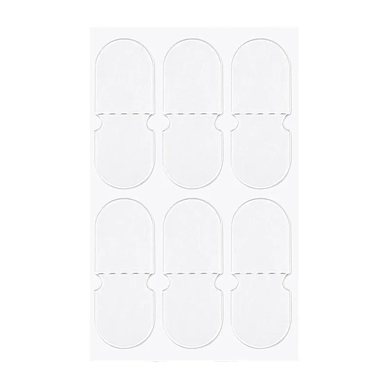 Transparent TPU ear support patches showing frosted and clear options with 0.1cm thickness