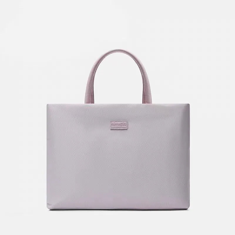 Solid colour lightweight women's laptop bag in Oxford cloth, black colour, urban simplicity style