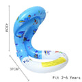 Happy Tour printed PVC swimming vest, double airbag design, pink or blue, sizes S M L for ages 2-6, 7-13, 14+