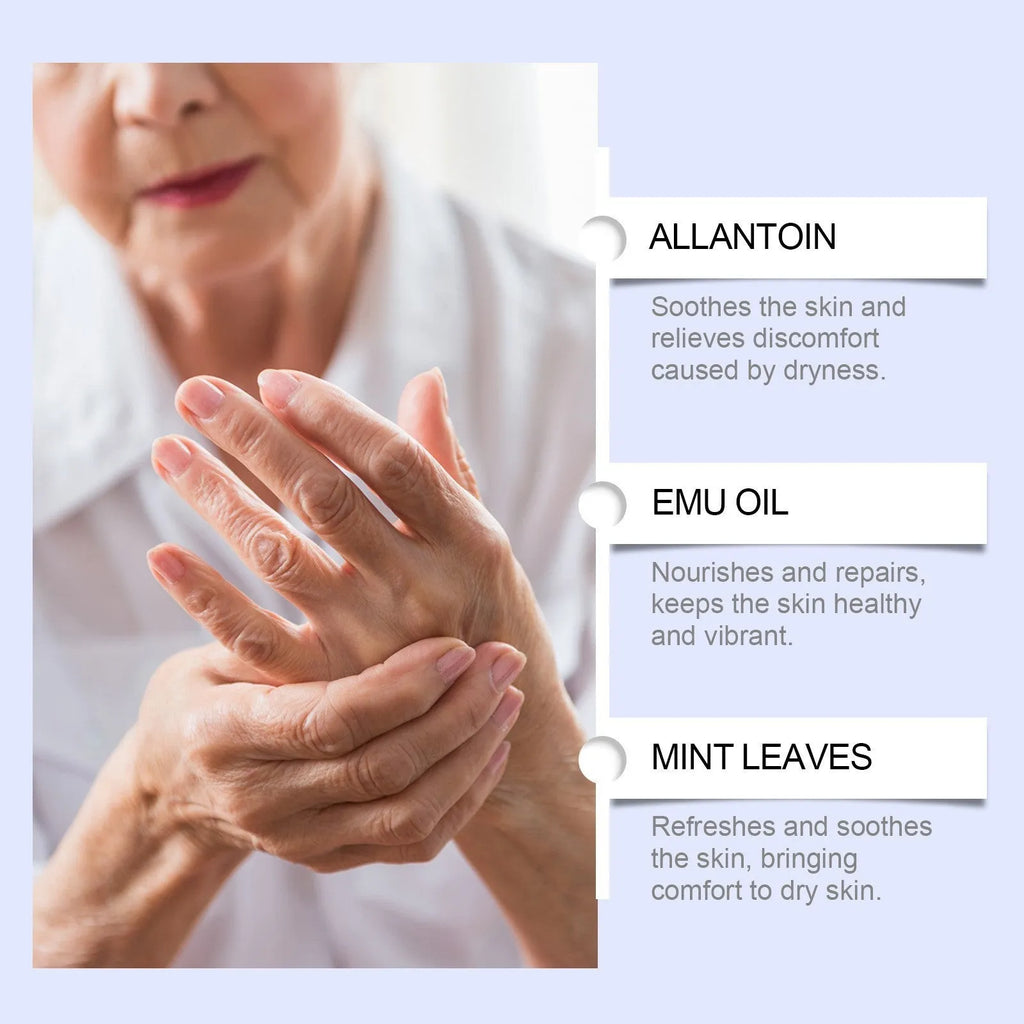 50g tube of menthol and emu oil joint soothing gel on a plain background.