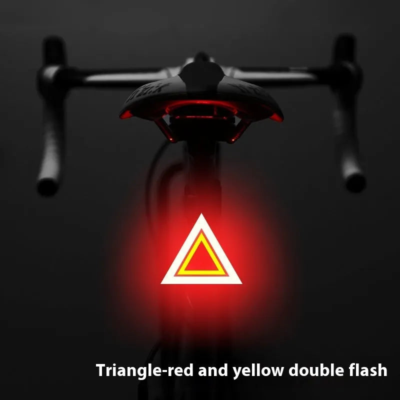 USB rechargeable bicycle taillight COB LED 10 lumens with Velcro mount PC plastic shell compact 59.5x28.5x20mm