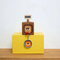 Magnetic wooden keychain fridge magnet, 4.5 x 4.5 x 8cm wood keyring with face design options