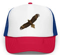 Red Sponge Hawk embroidery baseball cap with dome top and polyester fabric for sunshade