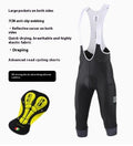 Black shock-absorbing seven-inch cycling shorts with pockets and a matching cushion for road and mountain biking.