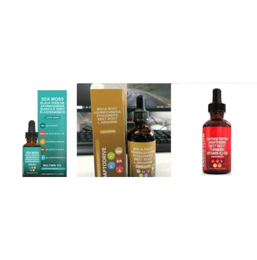 Vitamin D3 K2 Hawthorn Fruit supplement liquid drops in 60ml bottle with dropper