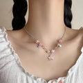 XINGX clavicle chain female new blue alloy necklace with flower and star pendant