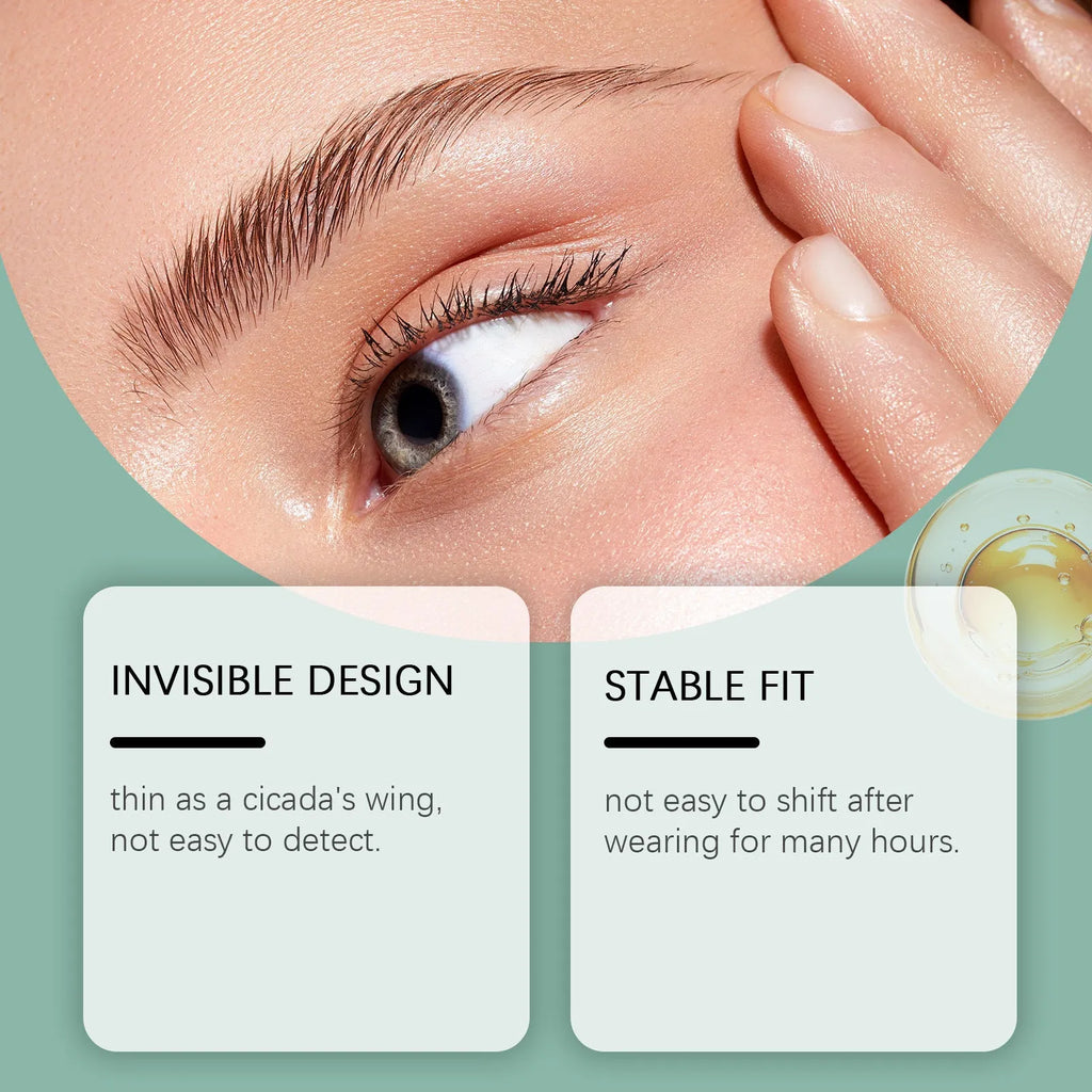 Pack of 80 Bright Eyes eyelid stickers for non-surgical eyelid support.