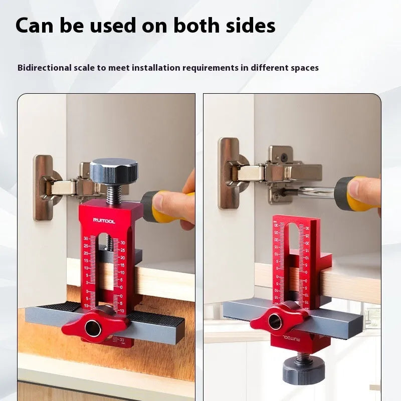 Aluminium alloy cabinet door installation tool with diamond drill bit for woodworking projects