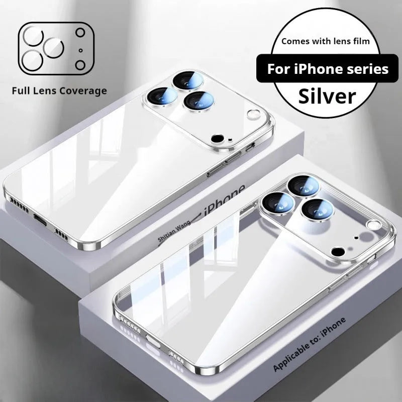 Ultra-thin silicone phone case for Apple iPhone 16 Pro Max in transparent finish with soft rubber material