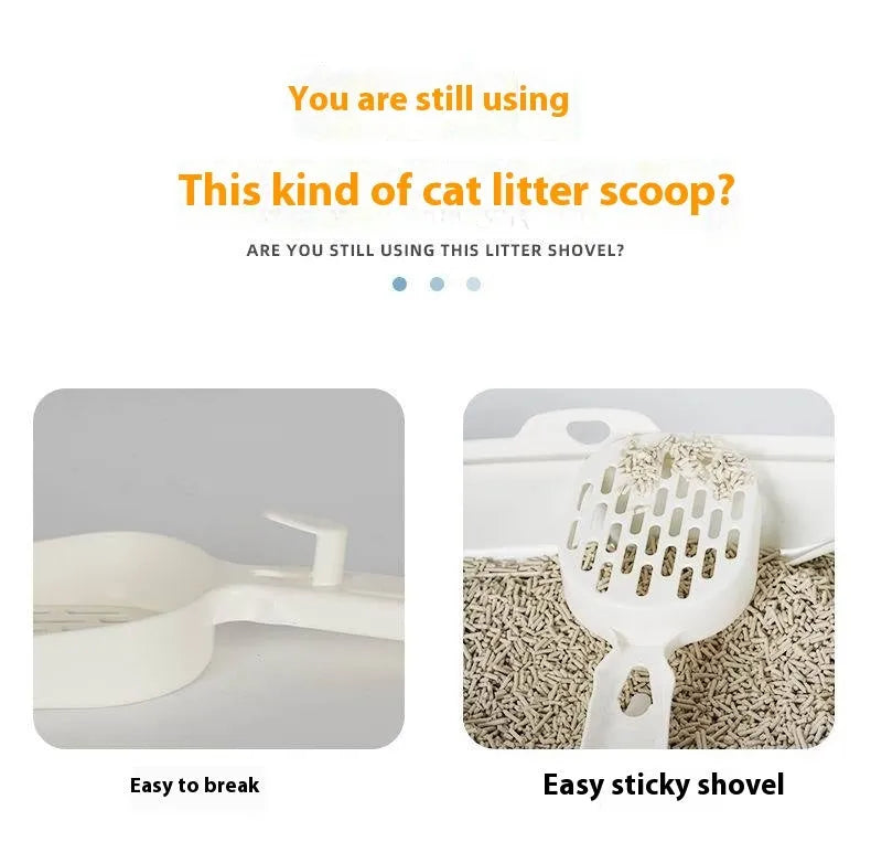 Black alloy metal cat litter scoop showing 0.8cm mesh detail