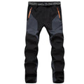 Men's outdoor breathable waterproof windproof colour-matching polyester pants in navy blue lake blue