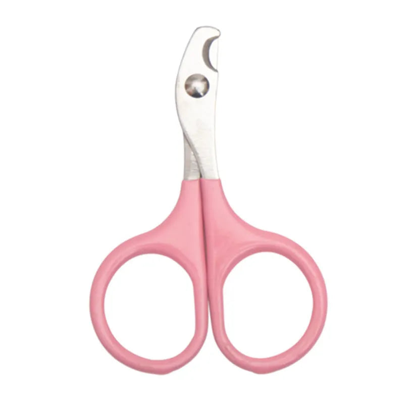 Pet nail clippers stainless steel blades plastic rubber handle small dog cat grooming tool