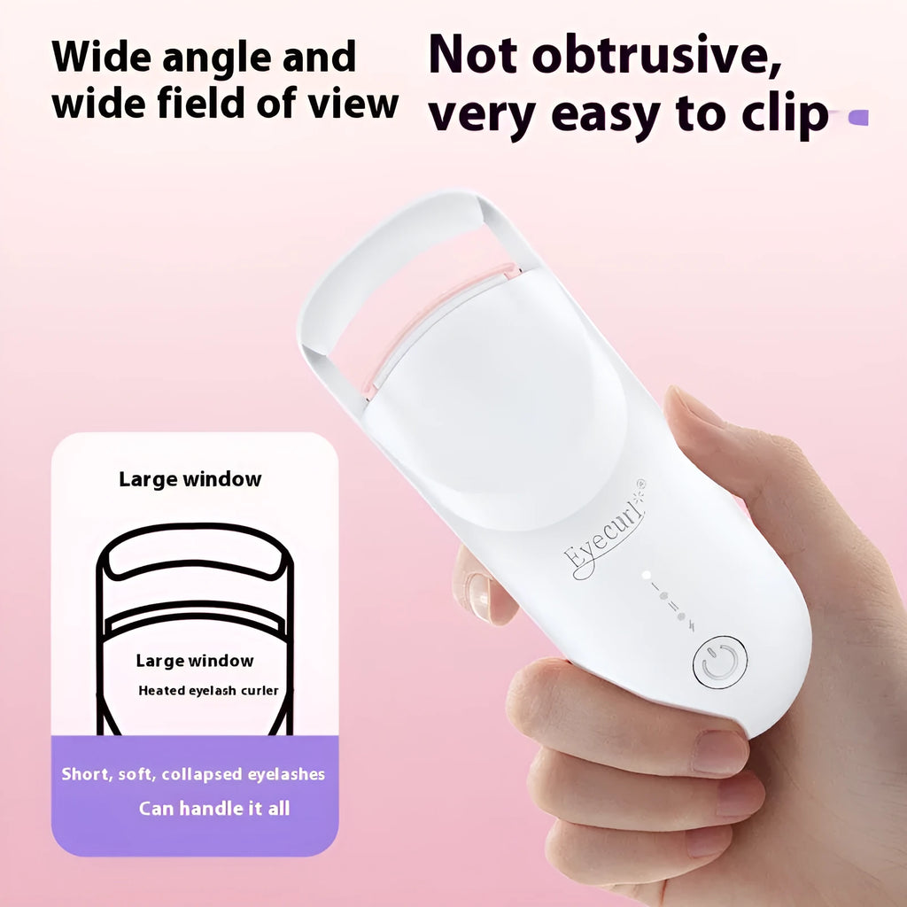 Electric heating eyelash curler with USB charging cable in choice of colours